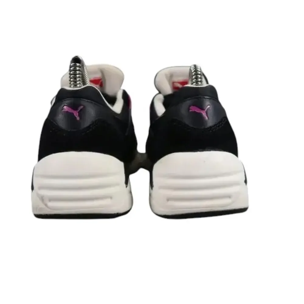 Puma Shoes Womens 6.5 Athletic Trainer Leather Blocks Stripes Trinomic Sneakers